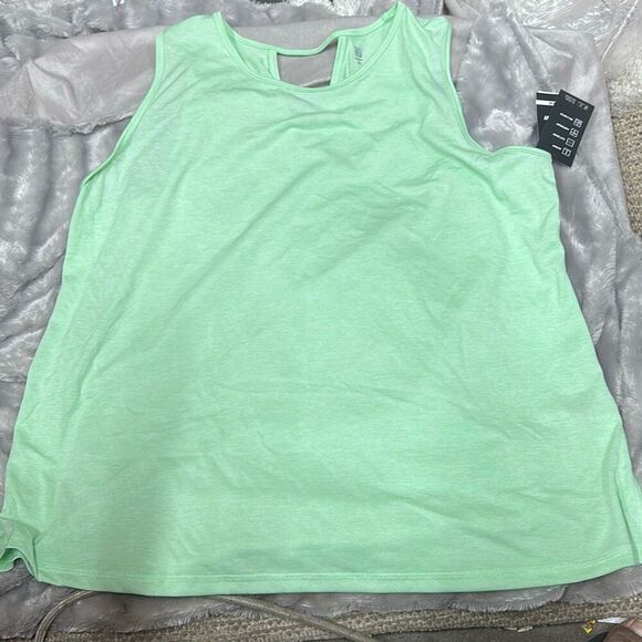ID Ideology Women‎ S Keyhole Back Tank Top Green Size 2X - Picture 2 of 3